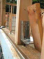 Example of stud bracing